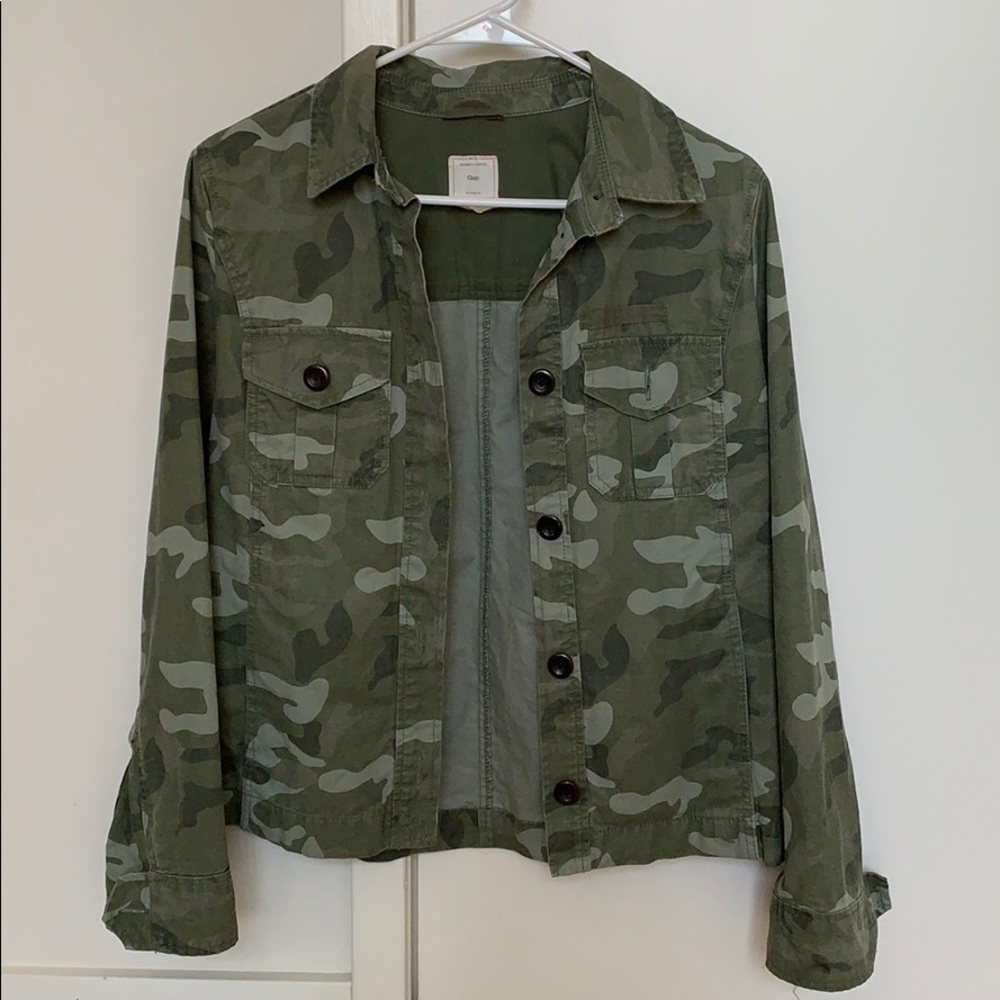 GAP ARMY PRINT JACKET - Picture 1 of 2